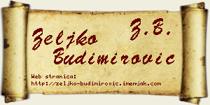 Željko Budimirović vizit kartica